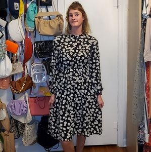 Daisy dress with long sleeves, perfect for springtime or working inside!